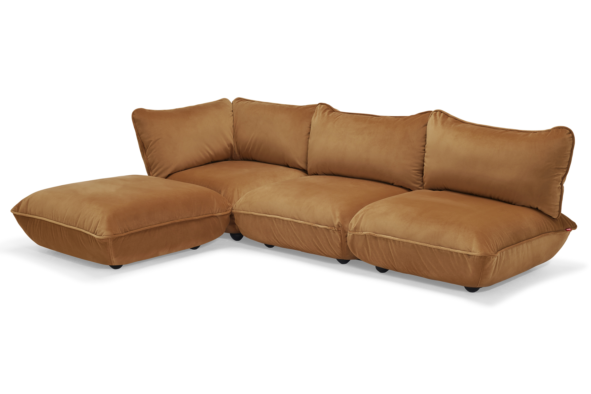 Sumo Hocker Velvet Recycled Almond