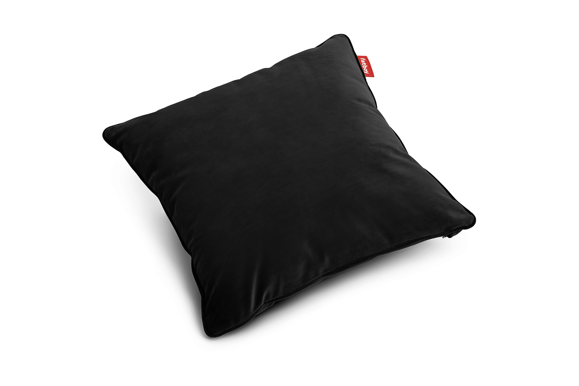 Square Pillow Velvet Recycled Black