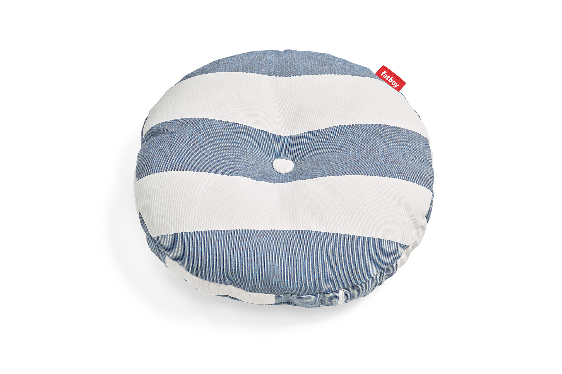 Circle Pillow Stripe Ocean Blue