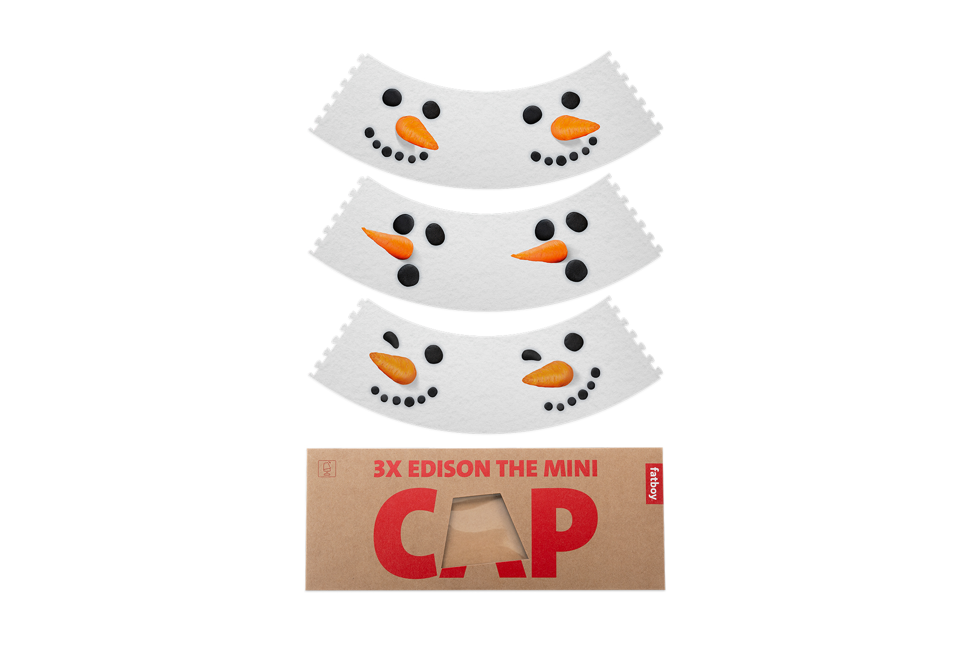 Xmas Mini Cappie Set Snowmen (3 pcs)